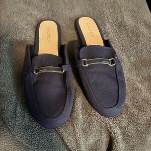 Nautica Blue Flats with Classic Horsebit Detail